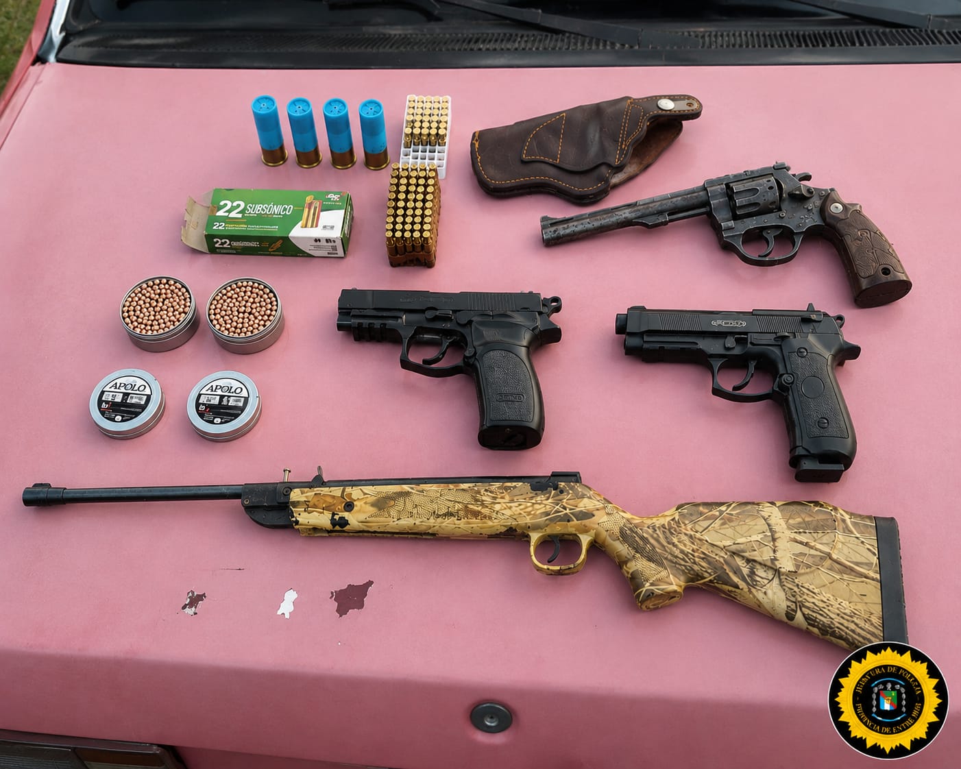 Importante operativo policial en La Paz: secuestraron un revólver, réplicas de armas y municiones en distintos allanamientos